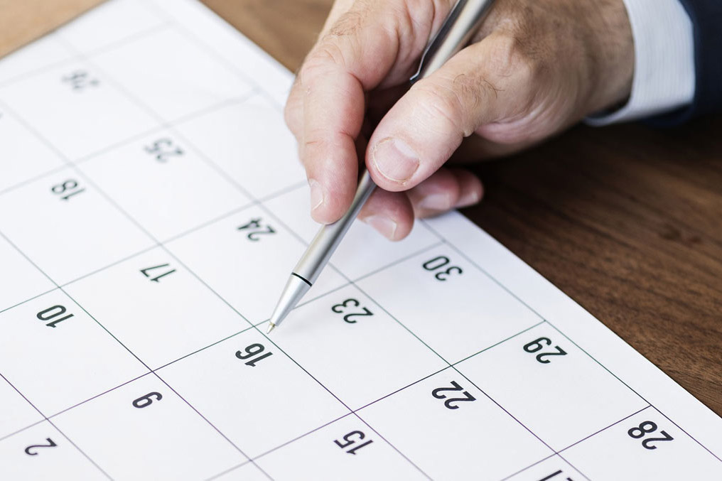 Calendrier des périodes en entreprise